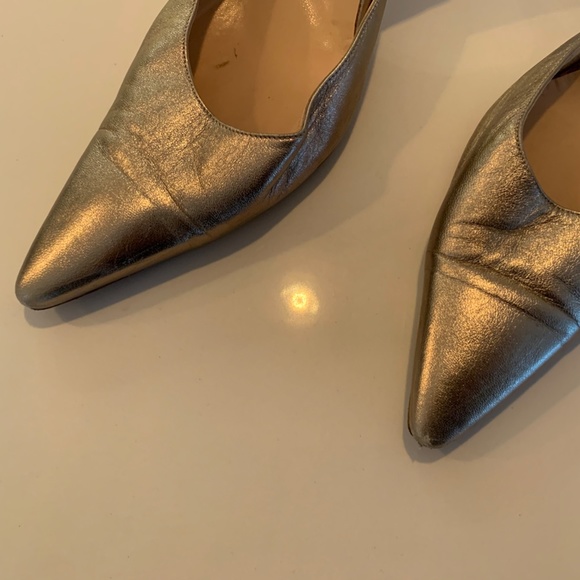 VINTAGE MANOLO BLAHNIK CHAMPAGNE HEELS - Picture 2 of 6